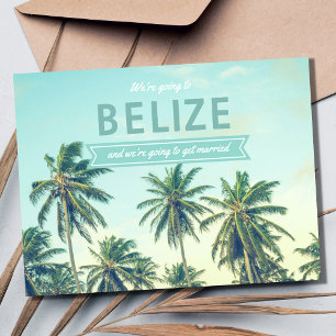 Carte Postale Faire-part Belize Tropical Beach Mariage Sauvez les dates