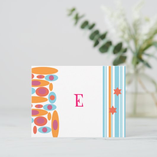 Carte Postale Faire-part Belle Bat Mitzvah Enregistrer la Date (Debout devant)