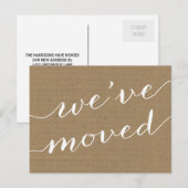 Carte Postale Faire-part Belle calligraphie | Changement d'adresse (Devant / Derrière)