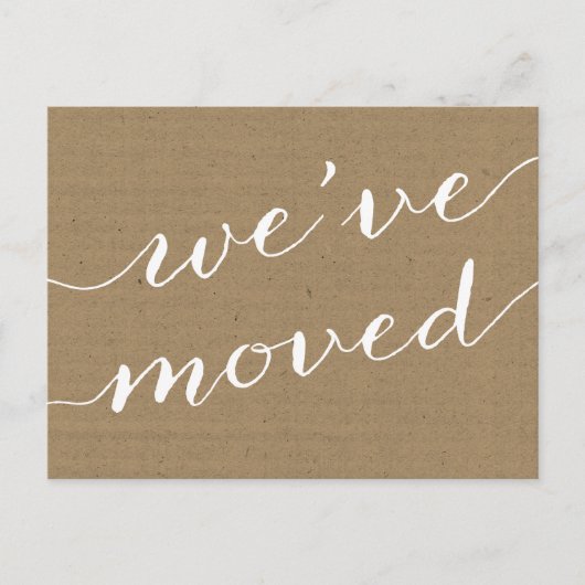 Carte Postale Faire-part Belle calligraphie | Changement d'adresse (Devant)