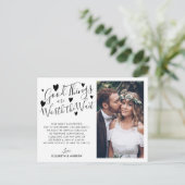 Carte Postale Faire-part Belles Choses qui valent la peine d'attendre Chang (Debout devant)