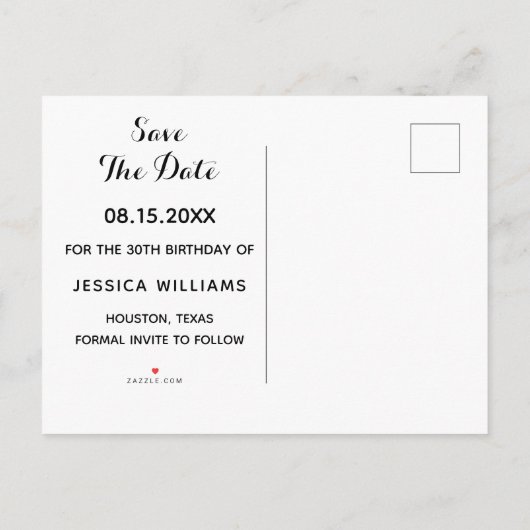 Carte Postale Faire-part Belles Roses Rouges Romantiques Anniversaire (Dos)