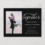 Carte Postale Faire-part Better Together Minimalist Photo Save the Date (Devant)