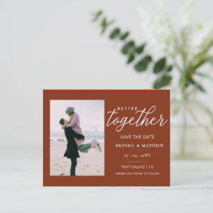 Carte Postale Faire-part Better Together Minimalist Photo Save the Date