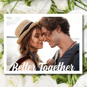 Carte Postale Faire-part Better Together Photo Wedding Enregistrer la date