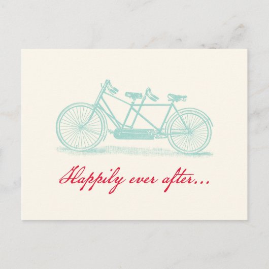 Carte Postale Faire-part Bicyclette construite pour deux enregistrer la dat (Devant)