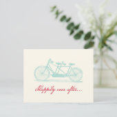 Carte Postale Faire-part Bicyclette construite pour deux enregistrer la dat (Debout devant)