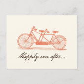 Carte Postale Faire-part Bicyclette construite pour deux enregistrer la dat (Devant)