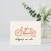 Carte Postale Faire-part Bicyclette construite pour deux enregistrer la dat (Debout devant)