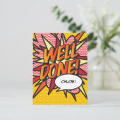 Carte Postale Faire-part BIEN FAIT Bande dessinée rétro Fun Pop Art (Debout devant)