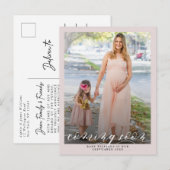 Carte Postale Faire-part Bientôt la grossesse photo (Devant / Derrière)