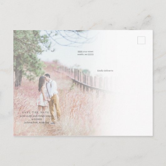 Carte Postale Faire-part Bientôt les Smiths Photo Enregistrer la date (Dos)