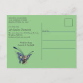 Carte Postale Faire-part Bienvenue c'est une fille de bébé de printemps (Dos)