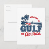 Carte Postale Faire-part Bienvenue dans le golfe d'Amérique Immigrant Mexic (Devant / Derrière)