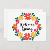 Carte Postale Faire-part Bienvenue Spring Post Care (Devant / Derrière)