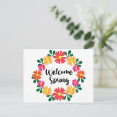 Carte Postale Faire-part Bienvenue Spring Post Care (Debout devant)