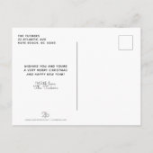 Carte Postale Faire-part Bilan de l'année bénie rouge Collage de photos de  (Dos)