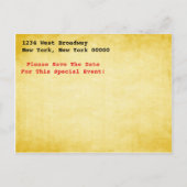 Carte Postale Faire-part Billet de mariage spécial Événement à ne pas manqu (Dos)