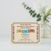 Carte Postale Faire-part Billet de réunion de famille amusant pour réserver (Debout devant)