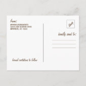 Carte Postale Faire-part Birch Tree Bark Mariage rustique Enregistrer les c (Dos)