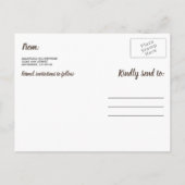 Carte Postale Faire-part Birch Tree Rustic Mariage campagnard Enregistrer l (Dos)