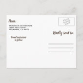 Carte Postale Faire-part Birch Tree Rustic Mariage campagnard Enregistrer l (Dos)