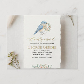 Carte Postale Faire-part Birth Announcement Postcard