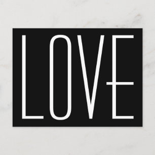 Carte Postale Faire-part Black and White Love Enregistrer la date