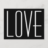 Carte Postale Faire-part Black and White Love Enregistrer la date (Devant)