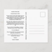 Carte Postale Faire-part Black Golden Chic Lace Romantic Couple Wedding (Dos)