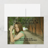 Carte Postale Faire-part Black Tassel Worth Hassle Photo Graduation (Devant / Derrière)