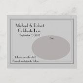 Carte Postale Faire-part Black Tuxedo Enregistrer La Date (Dos)