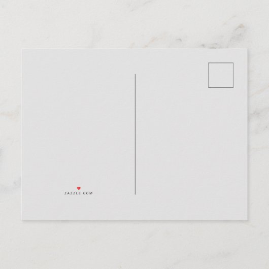 Carte Postale Faire-part Blanc #FFFFF, Aqua Haze (Dos)