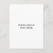 Carte Postale Faire-part Blanc Personnalisé – Votre Logo & Texte Ici (Devant)