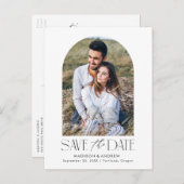 Carte Postale Faire-part BLANCHE | Photo simple Arc moderne Enregistrer la (Devant / Derrière)