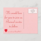 Carte Postale Faire-part Blended Red Heart, Wedding Enregistrer la date Car (Dos)