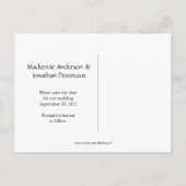 Carte Postale Faire-part Bleu Papillons Purple Fils Enregistrer La Date (Dos)