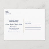 Carte Postale Faire-part Bleu Starfish Bleu Beach Mariage Sauvez La Date (Dos)