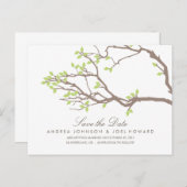 Carte Postale Faire-part Blissful Branches Mariage Enregistrer la date Cart (Devant / Derrière)
