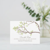 Carte Postale Faire-part Blissful Branches Mariage Enregistrer la date Cart (Debout devant)