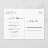 Carte Postale Faire-part Bloom rose Vierge Enregistrer la photo Date (Dos)