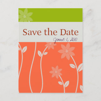 Carte Postale Faire-part Bloom tropical Enregistrer la date