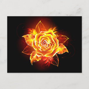 Carte Postale Faire-part Blooming Fire Rose