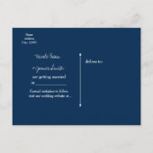 Carte Postale Faire-part Blue Denim & Diamonds Sparkle Bling Enregistrer La (Dos)