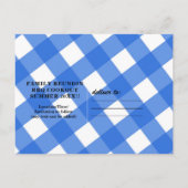 Carte Postale Faire-part Blue Hamburger Summer Cookout Barbecue BBQ Party (Dos)