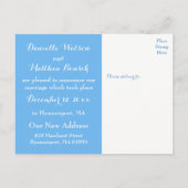 Carte Postale Faire-part Blue Just Marié Lighthouse & Mariage de voilier (Dos)