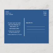Carte Postale Faire-part Blue Night Sky String Lights Enregistrer Date Cart (Dos)