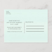 Carte Postale Faire-part Blue Starfish Beach Mariage élégant Enregistrer la (Dos)