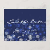 Carte Postale Faire-part Blue Winter Theme Wedding Enregistrer La Date Cart (Devant)