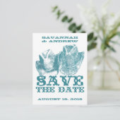 Carte Postale Faire-part Bluestone Turquoise Western Horse Ranch Farm Maria (Debout devant)